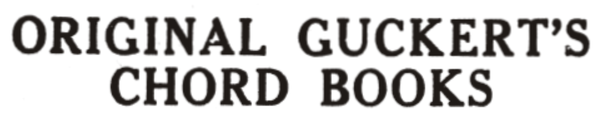 Original Guckert's Chord Books